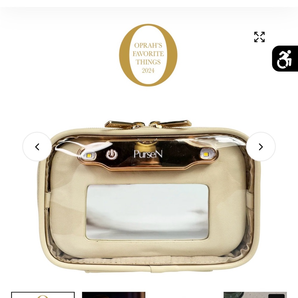 PurseN Litt Mini lighted organizer case. Latte. NWT